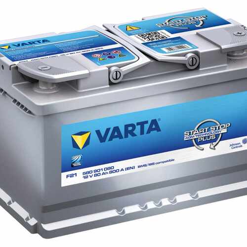 Varta蓄电池F21 瓦尔塔12V80AH AGM 启停 12V 80AH