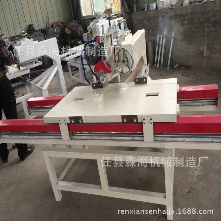 台式切割机大理石微晶石瓷砖45度倒角磨边切石机石材推刀45度倒角