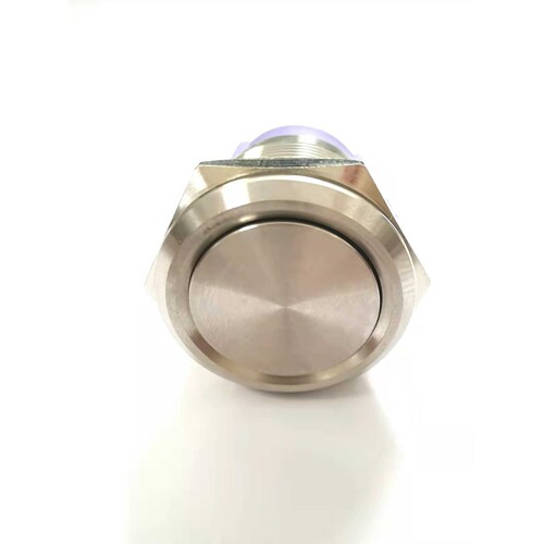 TAYEE天逸φ22金属按钮TMB22-P11-J不带灯按钮自复位平钮一体按钮