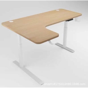 铠泷蒂智能办公电动升降桌 L型主播游戏升降电脑桌 可站立式