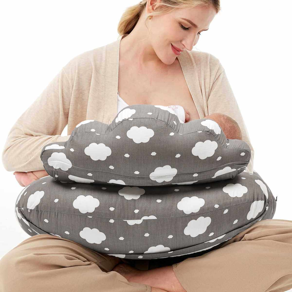 亚马逊跨境哺乳枕造型云朵喂奶枕孕妇枕婴儿学坐枕可拆洗多功能枕