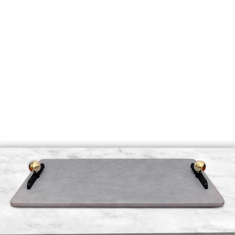 茶几托盘摆件桌面北欧客厅装饰长方形高级感茶具配件花瓶底座托盘