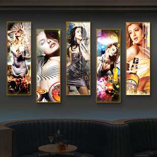 KTV夜店装饰画发光LED灯歌厅包间包厢背景墙壁画高档轻奢沙发挂画