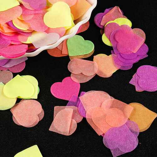 confetti纸屑2.5cm爱心纸屑桃心纸屑派对婚礼抛洒气球填充纸片1kg