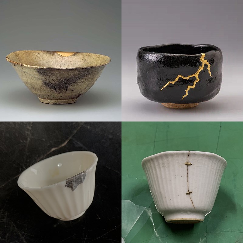 金缮修覆瓷器紫砂壶茶杯茶壶盖碗陶瓷缺口修补裂缝焗瓷杯子碗大漆