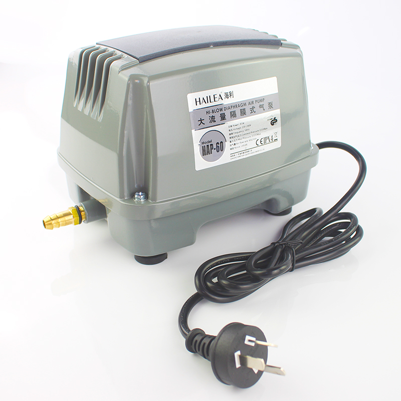海利HAP-120 100 80 60氧气泵隔膜式气泵鱼池打氧机养鱼增氧泵