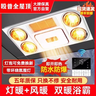 殴普全屋顶风暖灯暖浴霸排气扇照明一体led灯集成吊顶卫生间取暖