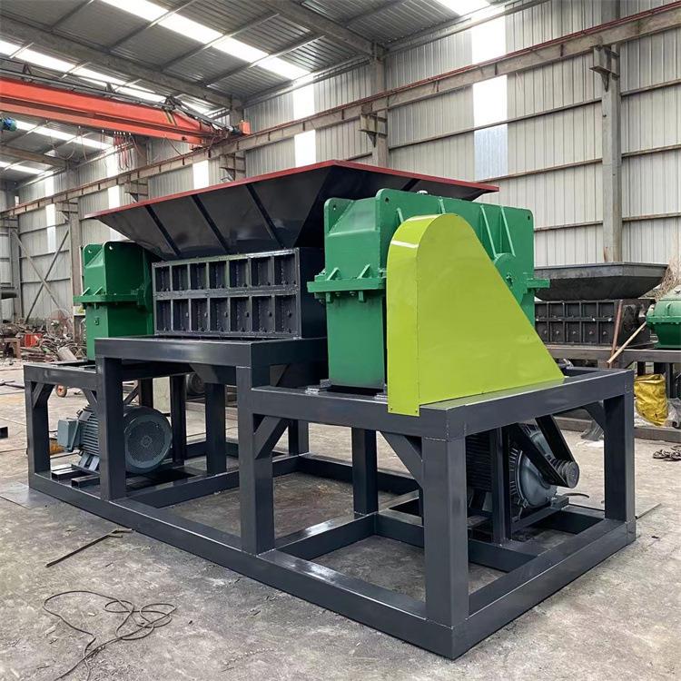 东越生产废旧金属轮胎橡胶双轴撕碎机冻肉破碎机生活垃圾粉碎机