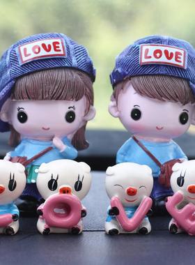 创意汽车车内饰品卡通树脂娃娃家居摆饰客厅卧室酒柜装饰品摆件