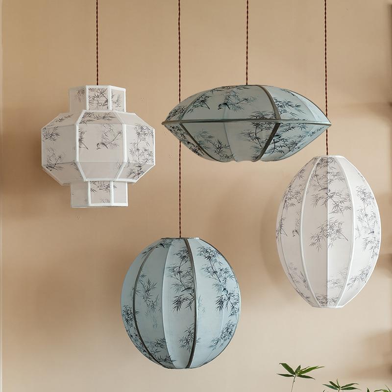 复古风新中式吊灯民宿餐厅书房卧室个性禅意氛围感装饰中式吊灯