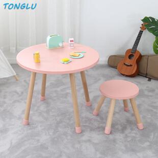 儿童圆桌圆椅 宝宝幼儿园游戏写字桌子椅子 Ins儿童桌椅套装
