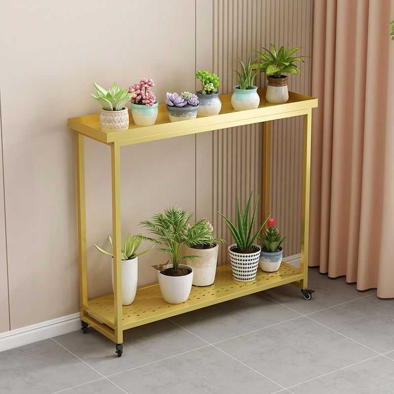 户外现代新款花架子落地式阳台层架客厅多层移动带轮多功能置物架