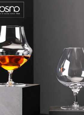 Krosno进口水晶玻璃手工杯欧式白兰地杯矮大号洋酒杯干邑杯XO酒杯