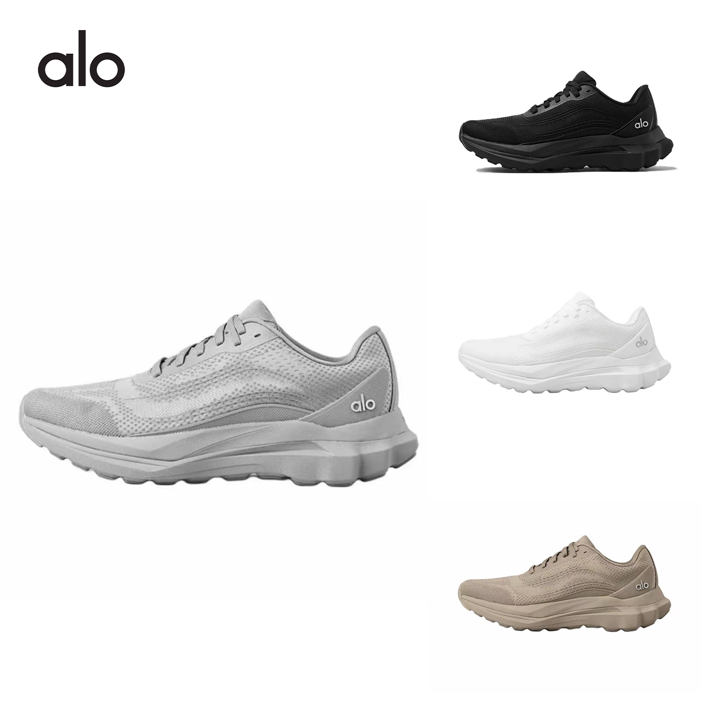 现货 Alo Yoga 纯色运动鞋Runner智秀同款美国透气缓震跑步鞋