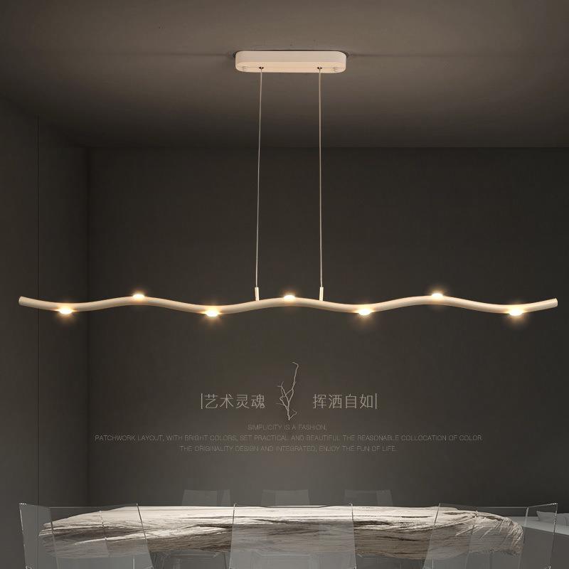 简约现代创意餐厅吊灯长条形个性酒吧吊灯创意个性设计师灯具