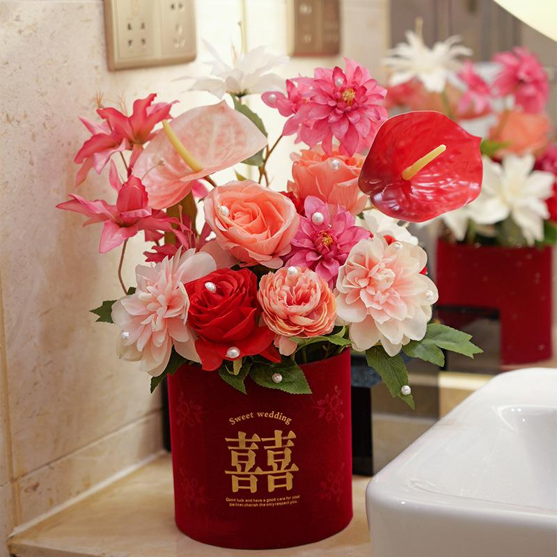 尚米特喜庆结婚抱抱桶婚房装饰摆件客厅卧室布置用品婚礼拍照道具