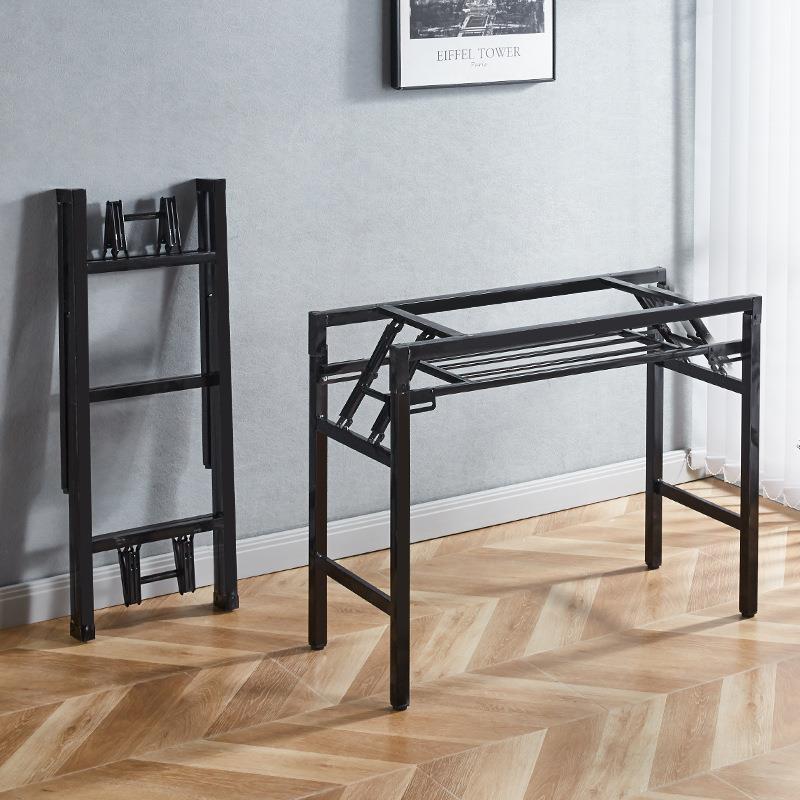 折叠桌架简易折叠桌脚架子办公桌架单双层课桌架弹簧桌架对折支架