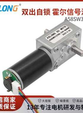A58SW31ZYBS蜗轮蜗杆减速电机5840-31ZY双出霍尔编码微型自锁马达