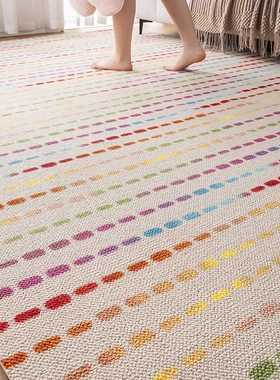 七彩虹糖新西兰羊毛地毯客厅高端轻奢美式北欧儿童卧室加厚地垫