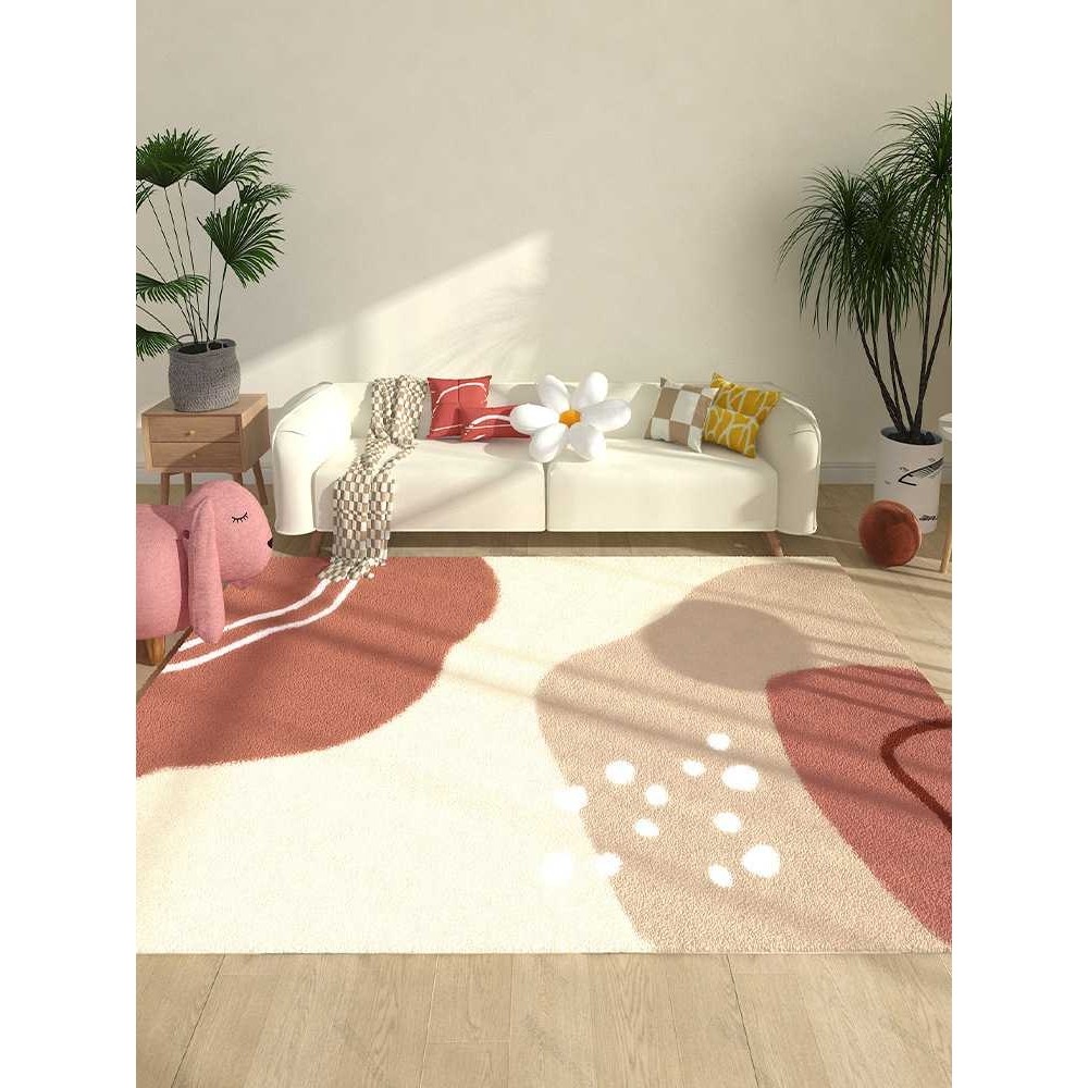 2022新款仿羊绒地毯客厅茶几毯ins风毛绒卧室床边毯简约沙发地垫