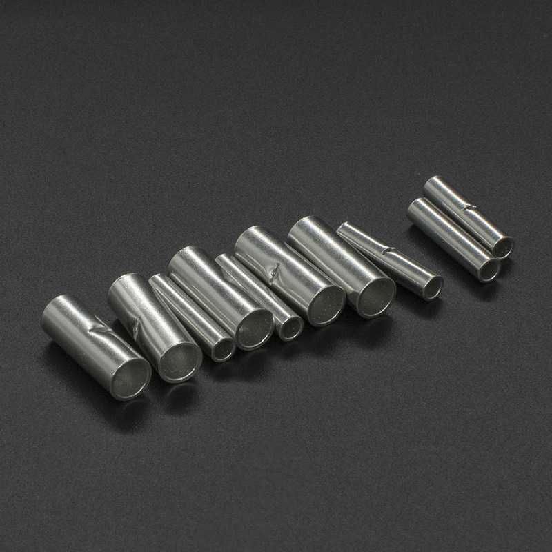 CJH冷压端子BN8紫铜500个中间裸接头接线端子头铜鼻子铜管TL型