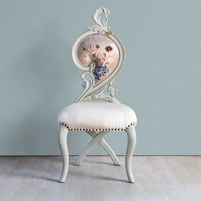 法式轻奢实木带镜妆台欧式高档雕花梳妆台公主新古典化妆台梳妆台