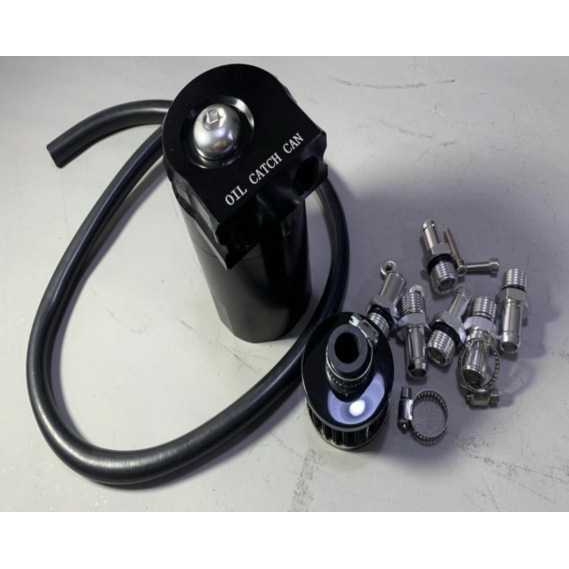 改装赛车机油透气壶 铝合金废气废油壶带二次进气冬菇头液位窗