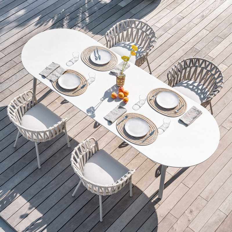 北欧户外桌椅庭院休闲藤编桌椅组合阳台室外露天防水长桌藤椅组合,模玩/动漫/周边/娃圈三坑/桌游,模型制作工具/辅料耗材,淘宝优惠券,粉丝福利购,淘宝优惠卷