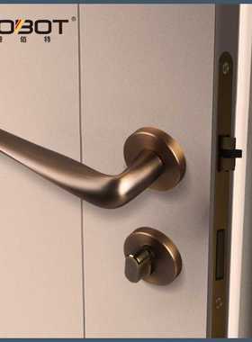 现代门锁室内卧室房门锁灰色磁吸静音木门锁家用门锁分体门锁锁具