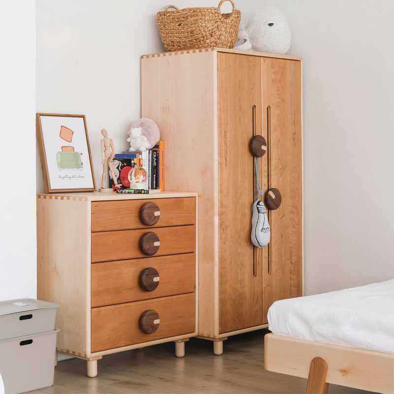 纯实木四斗五斗柜收纳储物抽屉柜家具边柜送货上楼北欧风实木家具