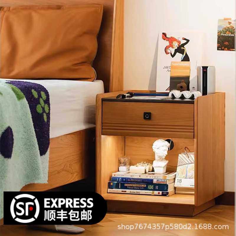 智能轻奢岩板实木床头柜多功能简约现代带锁无线充电床边柜收纳柜,模玩/动漫/周边/娃圈三坑/桌游,模型制作工具/辅料耗材,淘宝优惠券,粉丝福利购,淘宝优惠卷