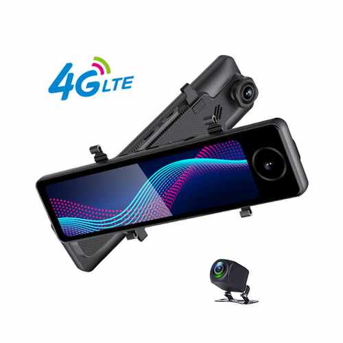 3CHs Car Dash Cam Rearview Mirror,4G 1080P Video Recorder