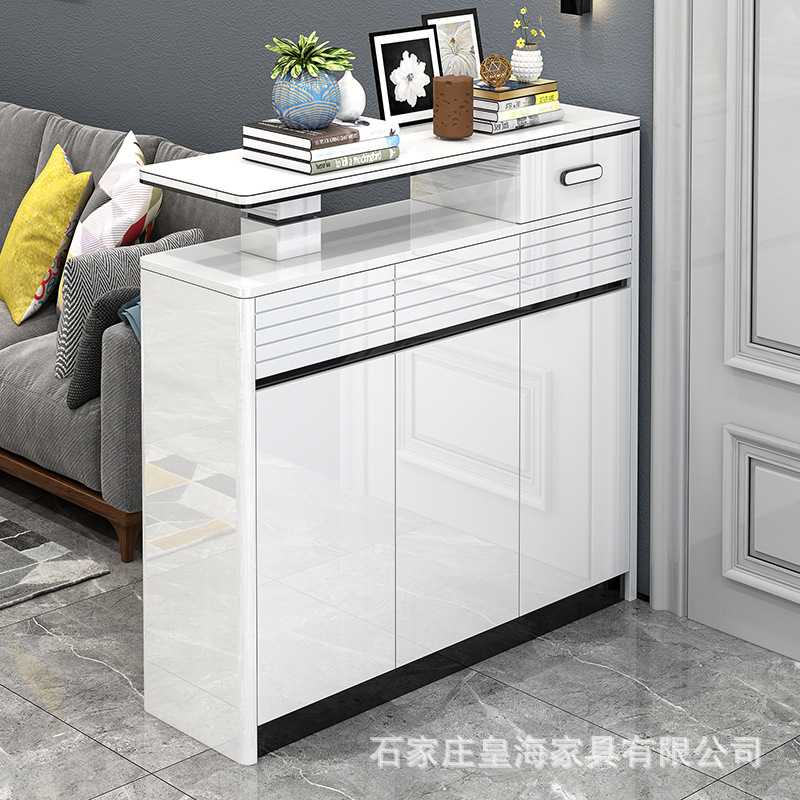 鞋柜家用门口双面客厅隔断低柜不靠墙烤漆玄关柜新款入户门收纳柜