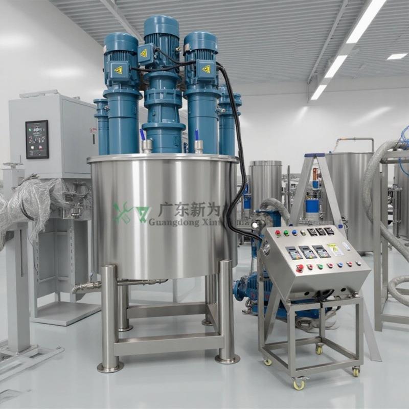 大量供应多功能小型原料搅拌机不锈钢胶水生产设备刮壁混料罐
