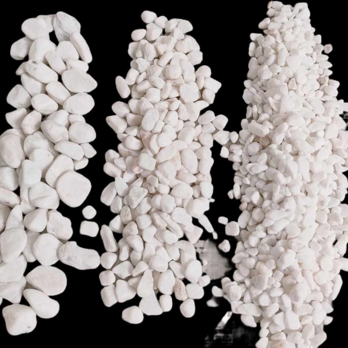 小白石子庭院造景鱼缸鹅卵石原石天然颗粒养花多肉盆栽装饰铺面石