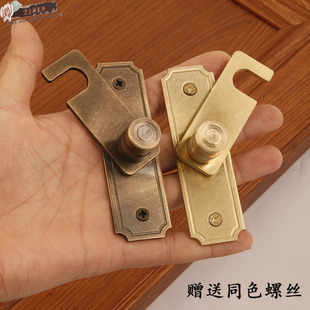 木门门栓插销化妆室反锁扣u平开门门锁门扣移门拉门窗纯铜锁门闩