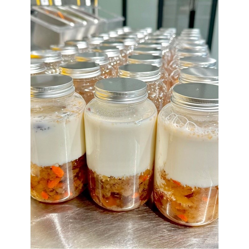 桃胶雪燕炖奶瓶子塑料奶茶瓶一次性杨枝甘露饮料瓶网红U形胖胖杯