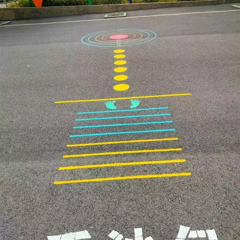 立定跳远喷漆模板校园地面游戏学生跳远刻度尺镂空喷涂漆印字模具