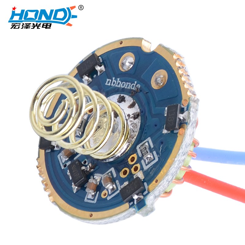 HZ-9802 T6U2磁控板强光手电筒配件5档2节18650磁控驱动板22mm