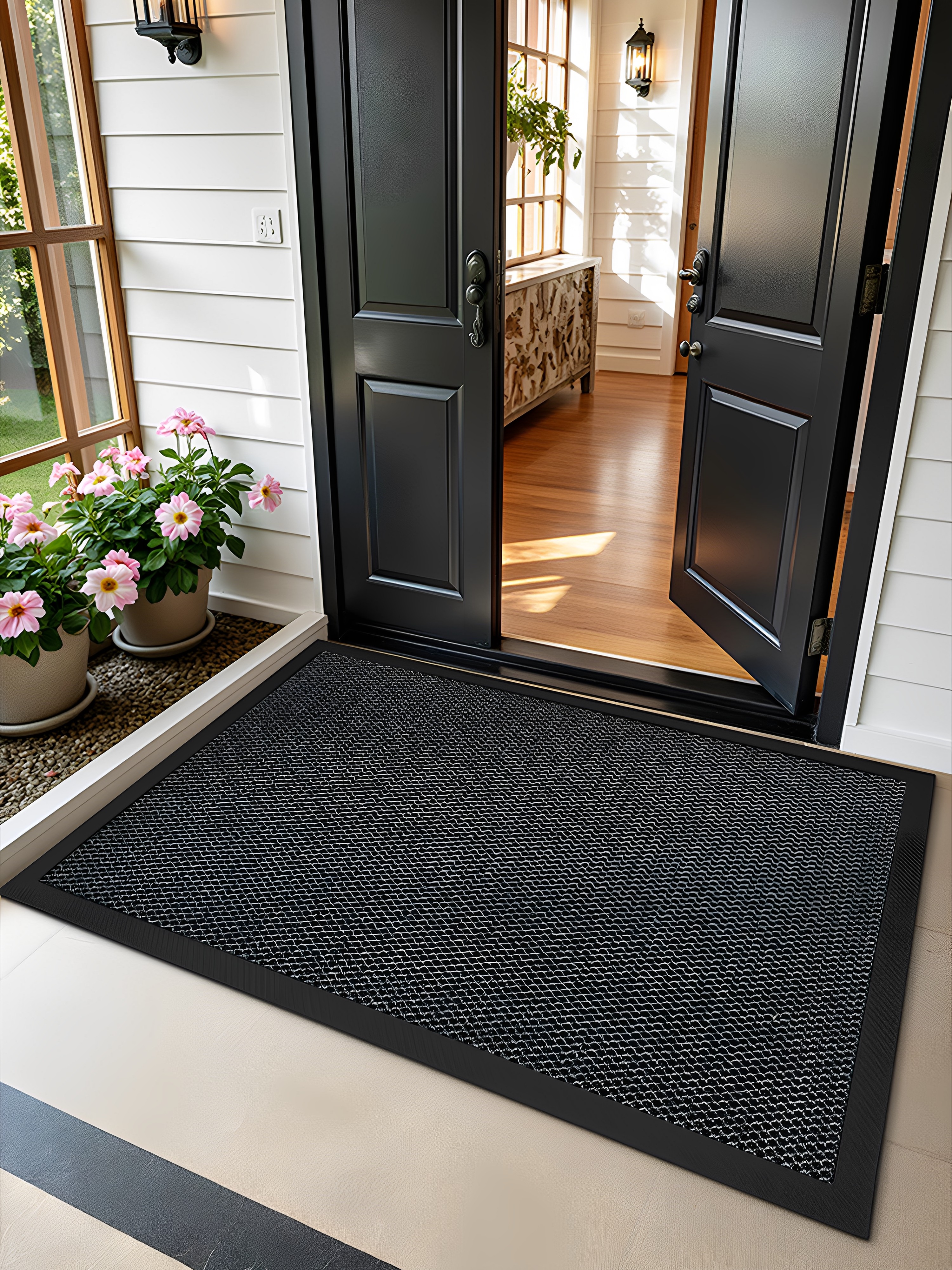 入户门地垫别墅大门口弹力丝门垫防滑脚垫进门蹭土地毯除尘垫家用