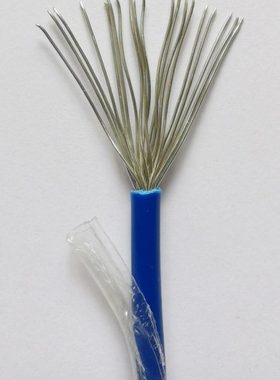 FVN1.5蓝色地感线圈线双层护套纯铜镀锡地磁电警线500米热卖包邮
