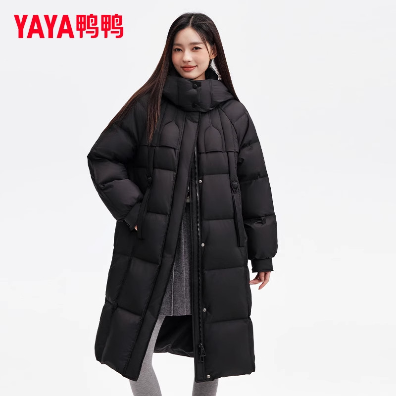 YAYA鸭鸭中长款羽绒服女小个子2025冬季新款时尚加厚保暖防寒外套,女装/女士精品,羽绒服,淘宝优惠券,粉丝福利购,淘宝优惠卷