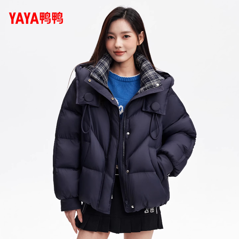 YAYA鸭鸭短款羽绒服女小个子2025冬季新款时尚加厚保暖面包服外套