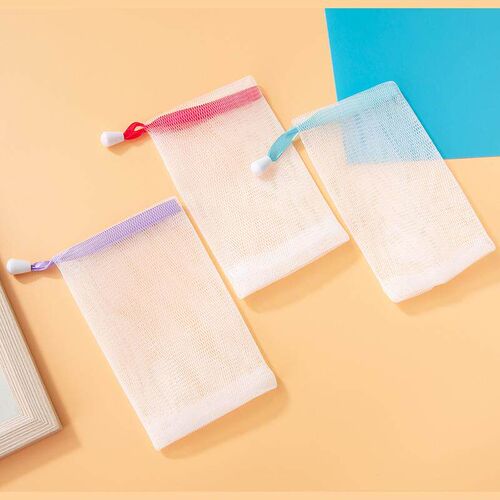 Bubble net soap bag, soap foaming net pouch, mesh bag for so