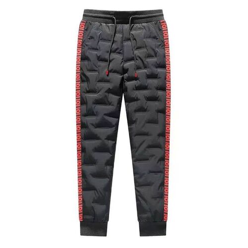 Thickened Fleece-Lined Mens Trousers Winter Windproof Heat