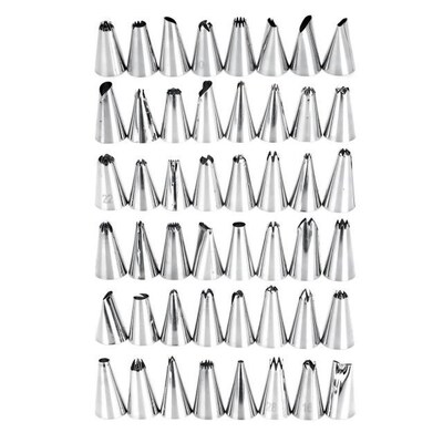 130Pcs Cake Decorating Tools Baking Pastry Bag Tips Round Ca