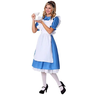 Children Girl Blue Alice In Wonderland Halloween Costume For
