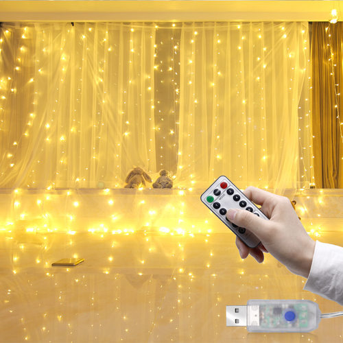 LED Curtain Garland on The Window USB Power Fairy Lights Fes