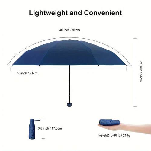 1pc Anti-Uv Mini Umbrella For Sunny And Rainy Days, Portable