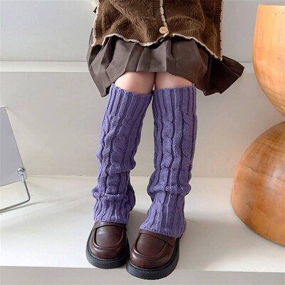 Kids Leg Warmers Knitted Leg Warmers Loose Socks Knee High L